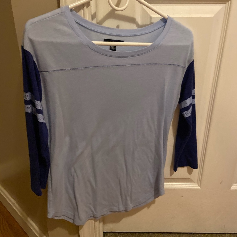 Blue baseball tee